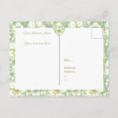 Hibiskus & Spitzen WHITE Feiertagspostkarte (Rückseite)