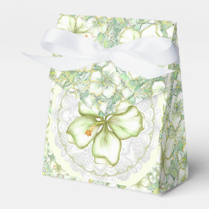 Hibiskus & Spitzen WHITE Geschenkschachtel