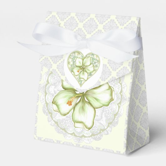 Hibiskus & Spitzen WHITE Geschenkschachtel (Vorderseite)