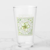 Hibiskus & Spitzen WHITE Glas (Vorderseite)