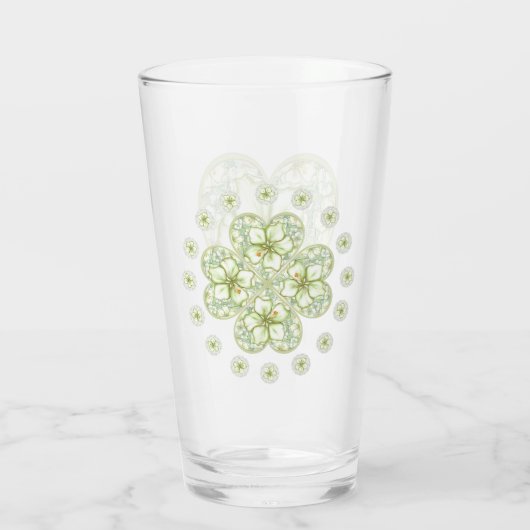 Hibiskus & Spitzen WHITE Glas (Rückseite)