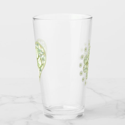 Hibiskus & Spitzen WHITE Glas (Links)