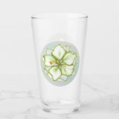 Hibiskus & Spitzen WHITE Glas (Vorderseite)