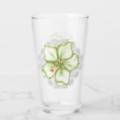 Hibiskus & Spitzen WHITE Glas (Rückseite)