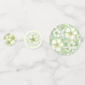 Hibiskus & Spitzen WHITE Konfetti (Rückseiten)