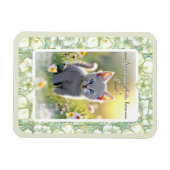 Hibiskus & Spitzen WHITE Magnet (Horizontal)