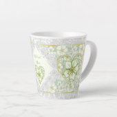 Hibiskus & Spitzen WHITE Milchtasse (Rechte Ecke)