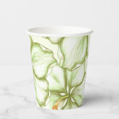 Hibiskus & Spitzen WHITE Pappbecher (Rückseite)