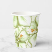 Hibiskus & Spitzen WHITE Pappbecher (Vorderseite)