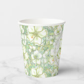 Hibiskus & Spitzen WHITE Pappbecher (Vorderseite)