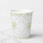 Hibiskus & Spitzen WHITE Pappbecher (Rechts)