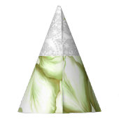 Hibiskus & Spitzen WHITE Partyhütchen (Rückseite)