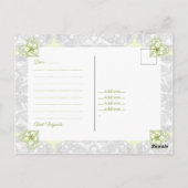 Hibiskus & Spitzen WHITE Postkarte (Rückseite)