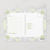 Hibiskus & Spitzen WHITE Postkarte (Rückseite)