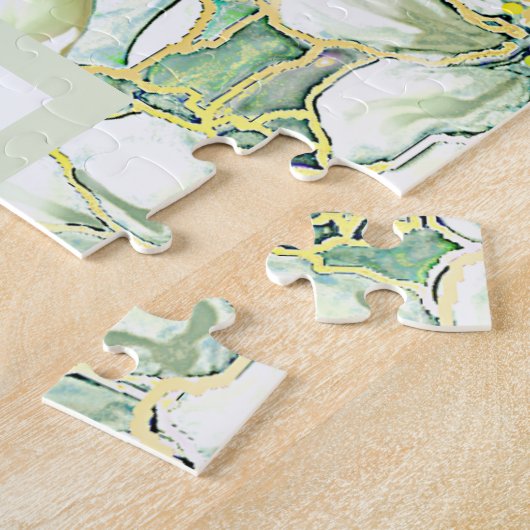 Hibiskus & Spitzen WHITE Puzzle (Seite)