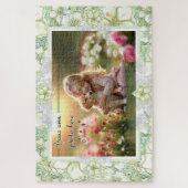 Hibiskus & Spitzen WHITE Puzzle (Vertikal)