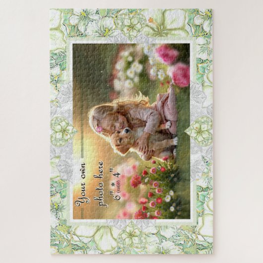 Hibiskus & Spitzen WHITE Puzzle (Vertikal)