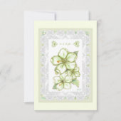 Hibiskus & Spitzen WHITE RSVP Karte (Vorderseite)