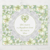 Hibiskus & Spitzen WHITE Schaumweinetikett (Einzelnes Label)