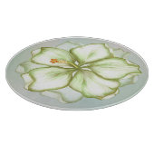 Hibiskus & Spitzen WHITE Schneidebrett (Ecke)