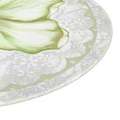 Hibiskus & Spitzen WHITE Schneidebrett (Ecke)