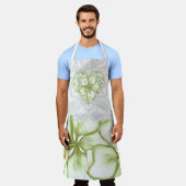 Hibiskus & Spitzen WHITE Schürze (Getragen)