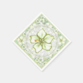 Hibiskus & Spitzen WHITE Serviette (Ecke)