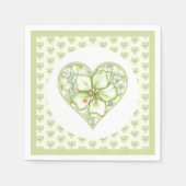 Hibiskus & Spitzen WHITE Serviette (Vorderseite)