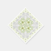 Hibiskus & Spitzen WHITE Serviette (Ecke)