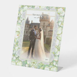 Hibiskus & Spitzen WHITE Sockelschild