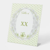 Hibiskus & Spitzen WHITE Sockelschild (Vorderseite)