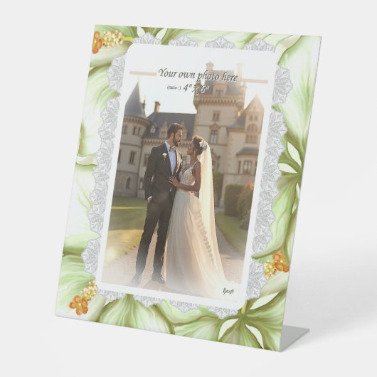 Hibiskus & Spitzen WHITE Sockelschild (Vorderseite)