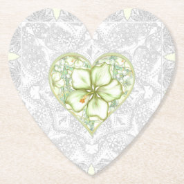 Hibiskus & Spitzen WHITE Untersetzer