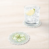 Hibiskus & Spitzen WHITE Untersetzer (Vor Ort)