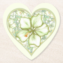 Hibiskus & Spitzen WHITE Untersetzer