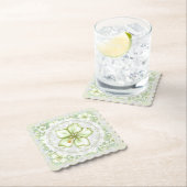 Hibiskus & Spitzen WHITE Untersetzer (Vor Ort)