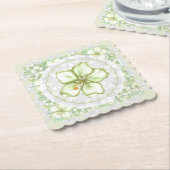 Hibiskus & Spitzen WHITE Untersetzer (angewinkelt)