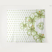 Hibiskus & Spitzen WHITE Wandteppich (Vorderseite (Horizontal))