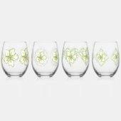 Hibiskus & Spitzen WHITE Weinglas Ohne Stiel (Hinten)