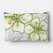 Hibiskus & Spitzen WHITE Zubehörtasche (Rückseite)