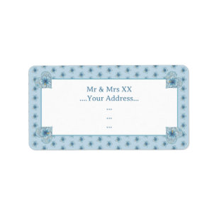 Hibiskus & Spitzenschuppen Adressaufkleber