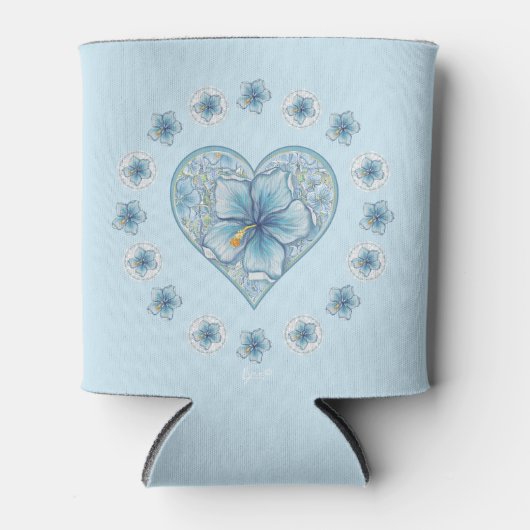 Hibiskus & Spitzenschuppen Dosenkühler (Vorderseite)