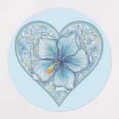 Hibiskus & Spitzenschuppen Etiketten (Design 1)