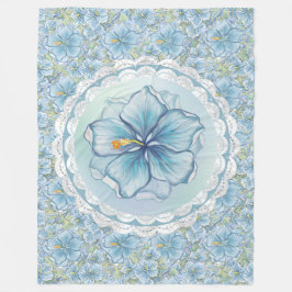 Hibiskus & Spitzenschuppen Fleecedecke