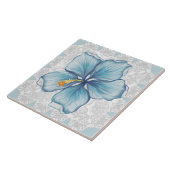 Hibiskus & Spitzenschuppen Fliese (Seite)