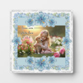 Hibiskus & Spitzenschuppen Fotoplatte (Vorderseite)