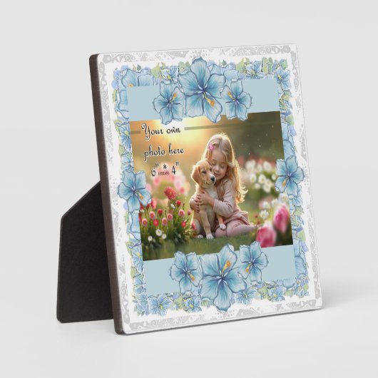 Hibiskus & Spitzenschuppen Fotoplatte (Vorderseite)