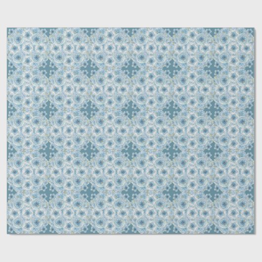 Hibiskus & Spitzenschuppen Geschenkpapier (Flach)