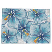 Hibiskus & Spitzenschuppen Große Geschenktüte (Rückseite)