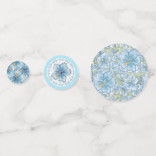 Hibiskus & Spitzenschuppen Konfetti (Rückseiten)